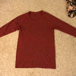 Lulu lemon red long sleeve top